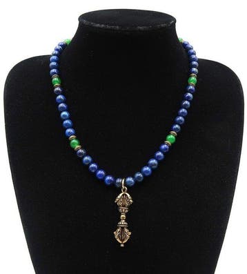 Lapis lazuli - Emeraude-Dorje (Vajra) Boeddhistisch: