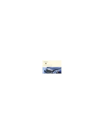 2002 MAYBACH 57 & 62 INSTRUCTIEBOEKJE DUITS