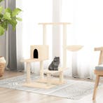 vidaXL Kattenmeubel met sisal krabpalen 94,5 cm crèmekleurig, Dieren en Toebehoren, Verzenden, Nieuw