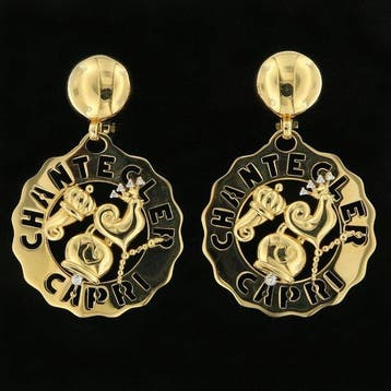 Chantecler - Oorbellen - Logo - 18 karaat Geel goud -