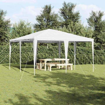 vidaXL Partytent Wit 400 x 400 x 266 cm Polyethyleen en, Verzenden