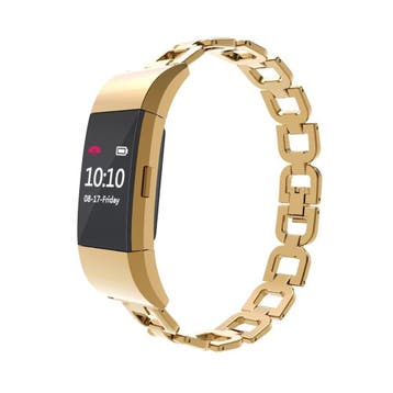 Fitbit Charge 2 Fashion Stalen Armband - Goud - Inclusief, Verzenden, Nieuw