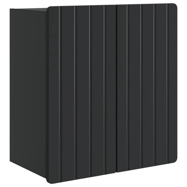 vidaXL Wandkast Zwart 59 x 31 x 64 cm Bewerkt hout, Huis en Inrichting, Kasten | Overige, Nieuw, Verzenden
