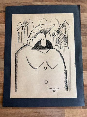 Juan David (1911-1981) - Josef Stalin im Hintergrund Kreml
