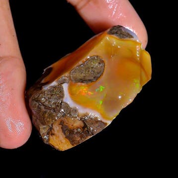 Opaal 20,9 g Natuurlijke Ethiopische Welo-opaal ruwe steen,