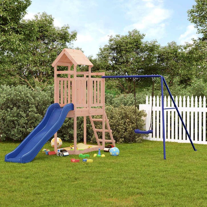 vidaXL Speelhuis massief douglashout, Kinderen en Baby's, Speelgoed | Buiten | Speeltoestellen, Nieuw, Verzenden