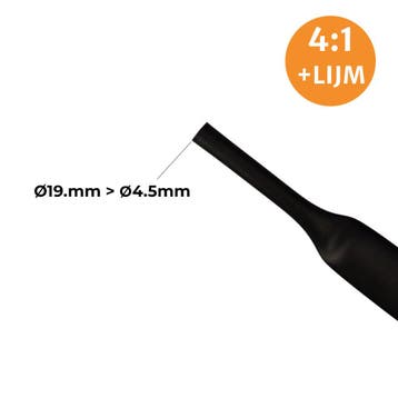 Krimpkous Met Lijm 4:1 | P/M, 19mm, Auto-onderdelen, Ophalen of Verzenden, Nieuw