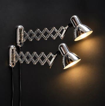 MG - Lampe murale (2) - Chrome, Métal - Lampes à ciseaux, Antiek en Kunst