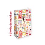 4x Blokbodem zak Pietenfeest Sinterklaas Maat L, Ophalen of Verzenden, Nieuw, Cadeauzakje