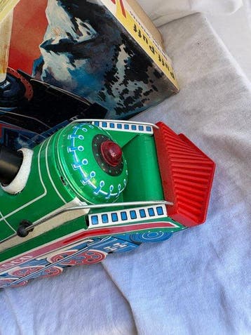 Vintage Puff-Puff Loco ME 660 – Grote Blikken Trein –, Antiek en Kunst, Antiek | Speelgoed