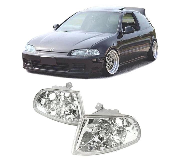 CLIGNOTANTS AVANT HONDA CIVIC 91-95 FOND CHROMÉ, Auto-onderdelen, Verlichting, Verzenden