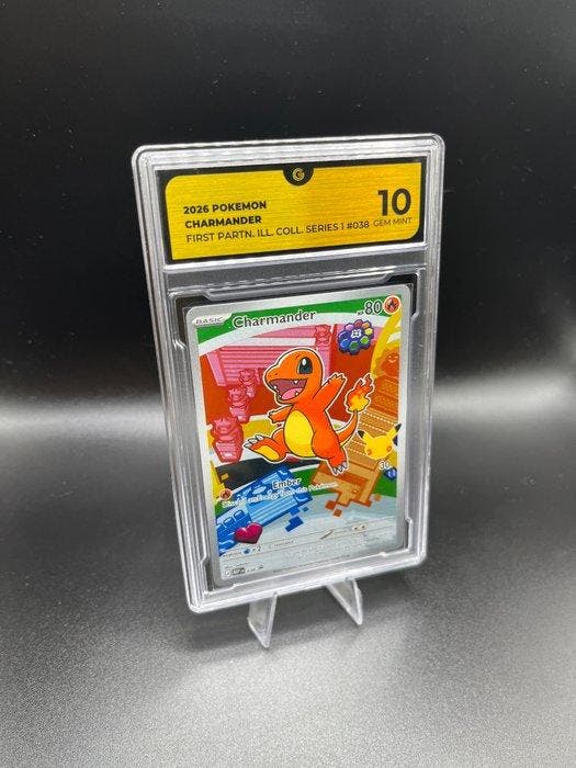 Pokémon - 1 Graded card - Charmander 038 First Partner, Hobby en Vrije tijd, Verzamelkaartspellen | Pokémon