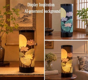 Traditional - Japanese Bon Lantern Miyabi Hana No.1 by