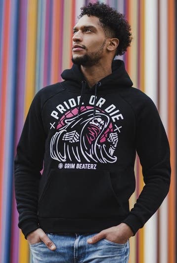 Pride or Die Hoody Sweater Grim Beaterz Zwart, Verzenden, Vechtsport