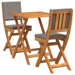 3-delige Bistro Bruin | Retour Deal | Slimme Koop!, Tuin en Terras, Verzenden, Nieuw