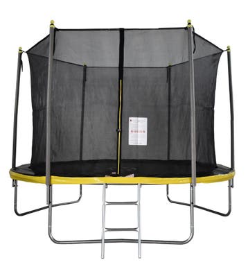Trampoline 305cm zwart/geel | Tweede kansje | OP = OP, Kinderen en Baby's, Verzenden, Zo goed als nieuw