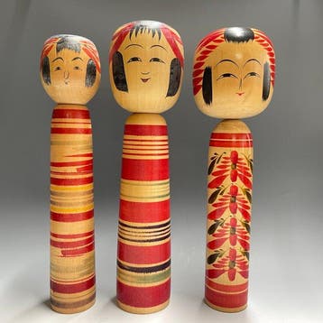 Poupées kokeshi traditionnelles / Dento Kokeshi - Japon -, Antiquités & Art
