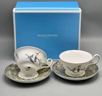 Wedgwood - Service à café (4) - Hummingbird Series Fine Bone, Antiek en Kunst