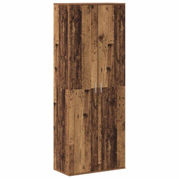 vidaXL Highboard 70 x 33.5 x 180 cm Bewerkt hout Oudhout, Huis en Inrichting, Verzenden, Nieuw