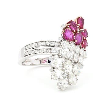 Bague de cocktail - 14 carats Or blanc, Or rose - 2.59ct.