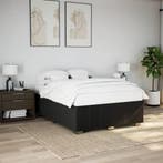 vidaXL Bedframe zonder matras stof zwart 140x190 cm, Verzenden