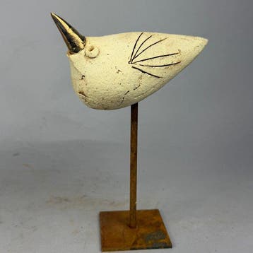 Ewa Budzowska - sculptuur, NO RESERVE- BIRD- (decorated 24