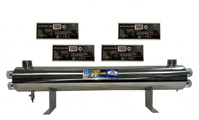 Uv-c filter RVS 220w lamp 6/4 10800l/u met timer, Tuin en Terras, Waterpompen, Ophalen of Verzenden