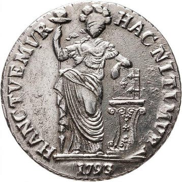 Nederland, West-Friesland 3 Gulden 1793 (XF/Prachtig)