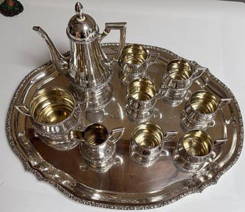 Service à thé (10) - Tea Service - Argent - Service à thé en