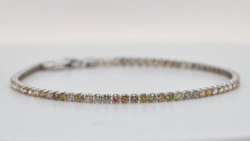 Zonder minimumprijs - Armband - 14 karaat Witgoud - 1.60ct., Nieuw