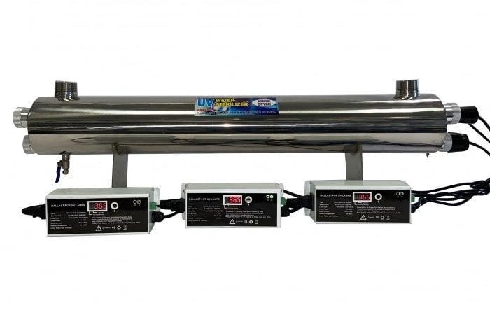 Uv-c filter RVS 165w lamp 6/4 8100l/u met timer, Tuin en Terras, Waterpompen, Ophalen of Verzenden