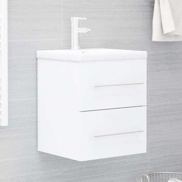 vidaXL Wastafelkast 41x38,5x48 cm bewerkt hout wit, Verzenden