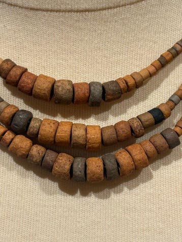 Oud-Egyptisch Terracotta kralenketting. - 40 cm (Zonder
