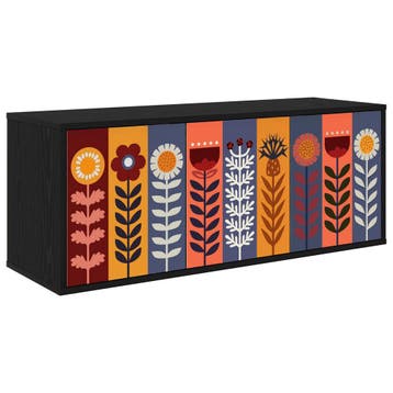 vidaXL Wand gemonteerd TV Kast ESSEN 102 x 33 x 40 cm Zwart, Verzenden