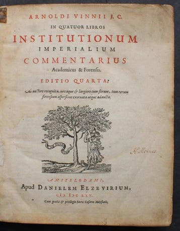 Arnold Vinnius - In quatuor libros Institutionum imperialium, Antiek en Kunst