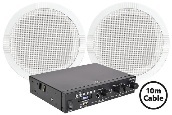 Achtergrond Muziek Set Met  2 Inbouw Speakers, Muziek en Instrumenten, Microfoons