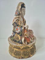 Grote zittende Guanyin Satsuma - Japan - Meiji periode, Antiek en Kunst