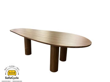 Eettafel walnoot in traanvorm 240x120 – overstock, Verzenden, Nieuw
