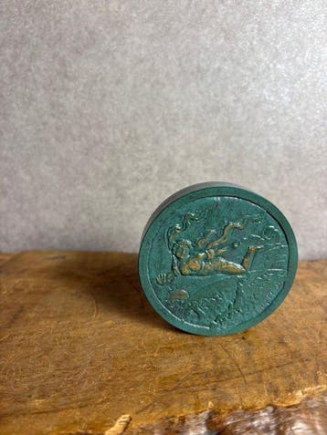 Kitamura Seibo (1884–1987) - Bronze Ink Paste Box “Celestial