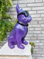 Beeld, French bulldog with tie and sunglasses - 40 cm -