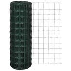 vidaXL Euro hek 25x1,2 m staal groen, Verzenden, Nieuw