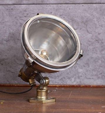 Steel & brass fox desk lamp - Bureaulamp - Staal, Koper,, Antiek en Kunst