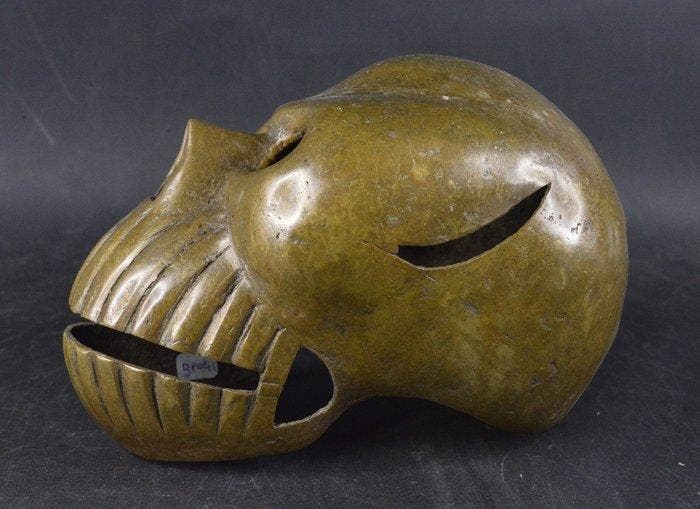 Reiger en Afrikaans brons - Bamileke - Kameroen, Antiquités & Art, Art | Art non-occidental