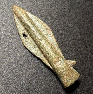 Oud-Grieks, Hellenistisch Brons Pijlpunt met sokkel,, Antiek en Kunst