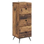 vidaXL Ladekast Oud hout 33 x 34,5 x 90 cm Bewerkt hout, Huis en Inrichting, Verzenden, Nieuw