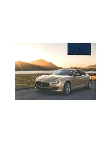 2013 MASERATI QUATTROPORTE VI BROCHURE DUITS