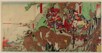 Utagawa Yoshifuji /  (1828–1887) — «Yoshitsunes aanval
