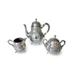 Duits Fabrikaat - Koffie- en theeservies (3) - .800 zilver -