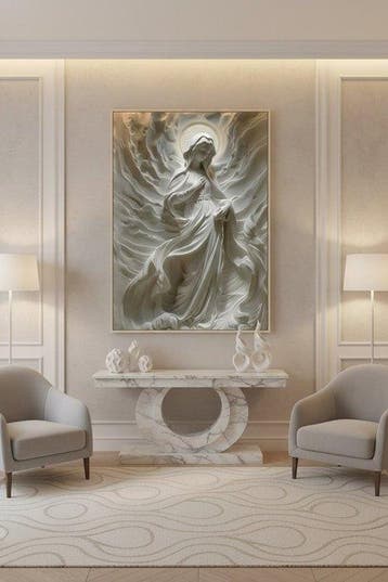 daveY - Etereo Divino – Grande Tela 60x80 cm –, Antiquités & Art