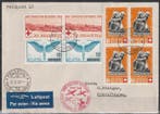 Suisse 1940 - Pro Patria, la série en blocs de 4 sur 5,, Gestempeld